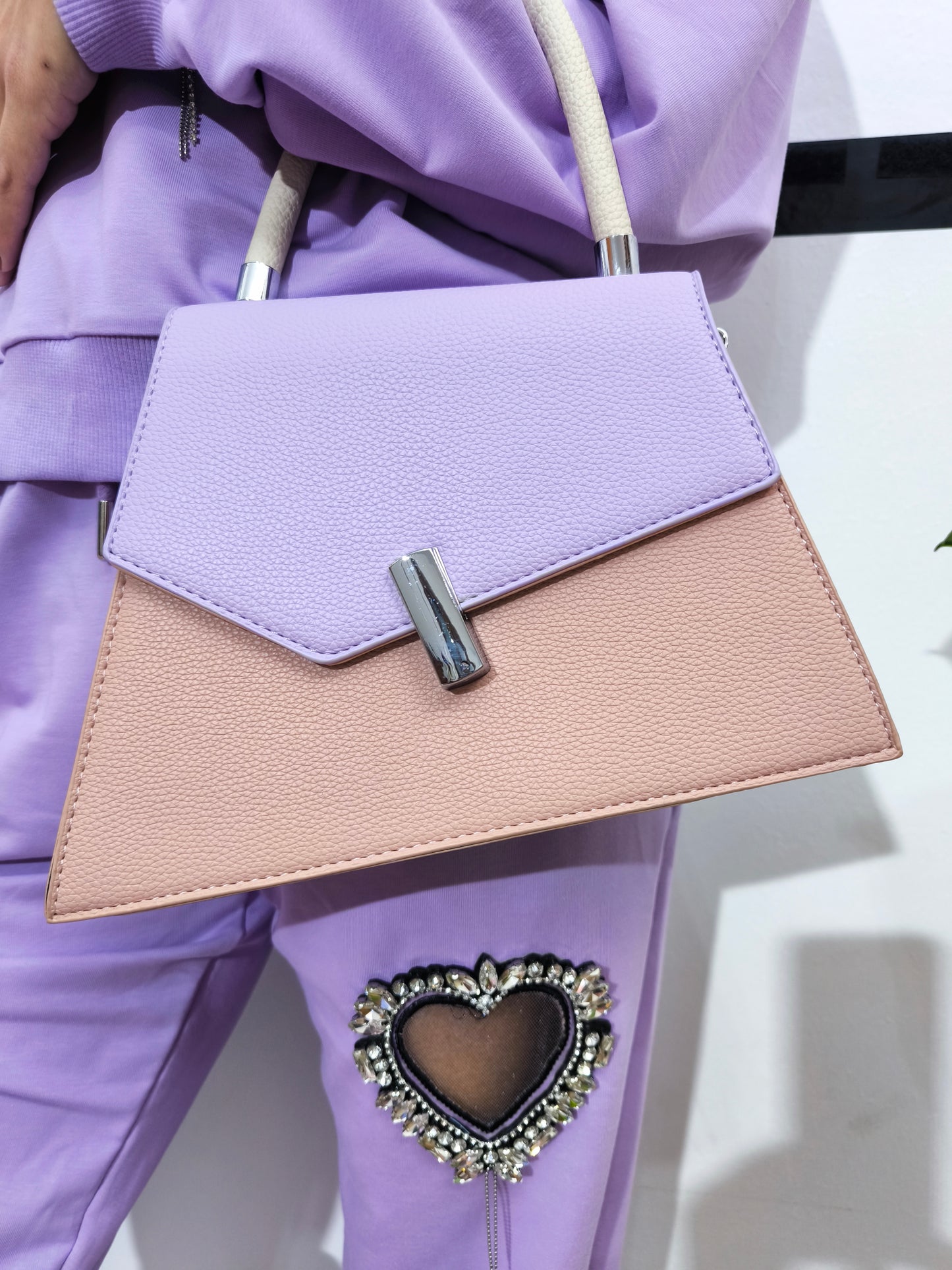 Tuta "Cuore Glam" in Cotone Organico