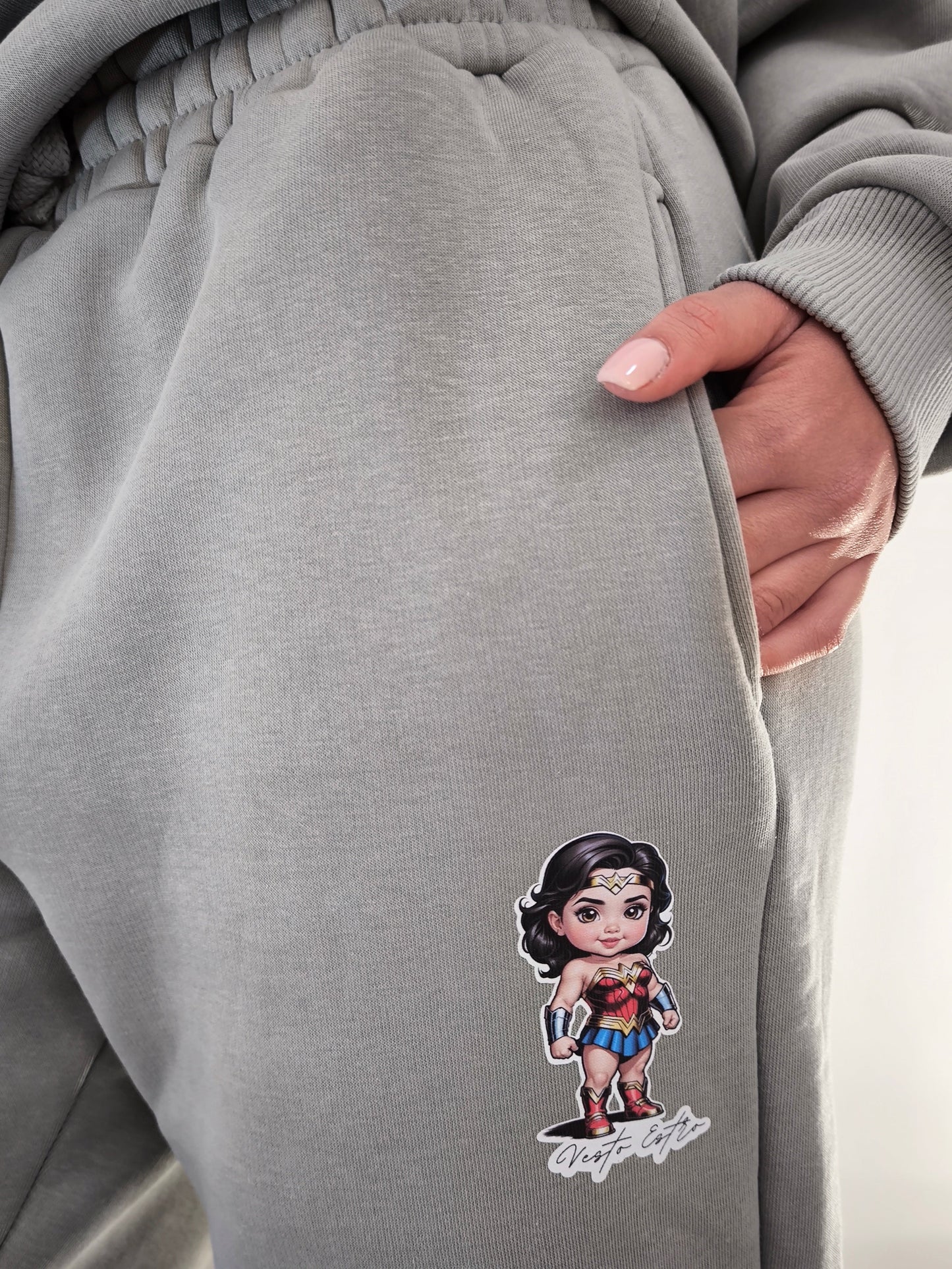 Tuta felpata oversize Baby WonderWoman