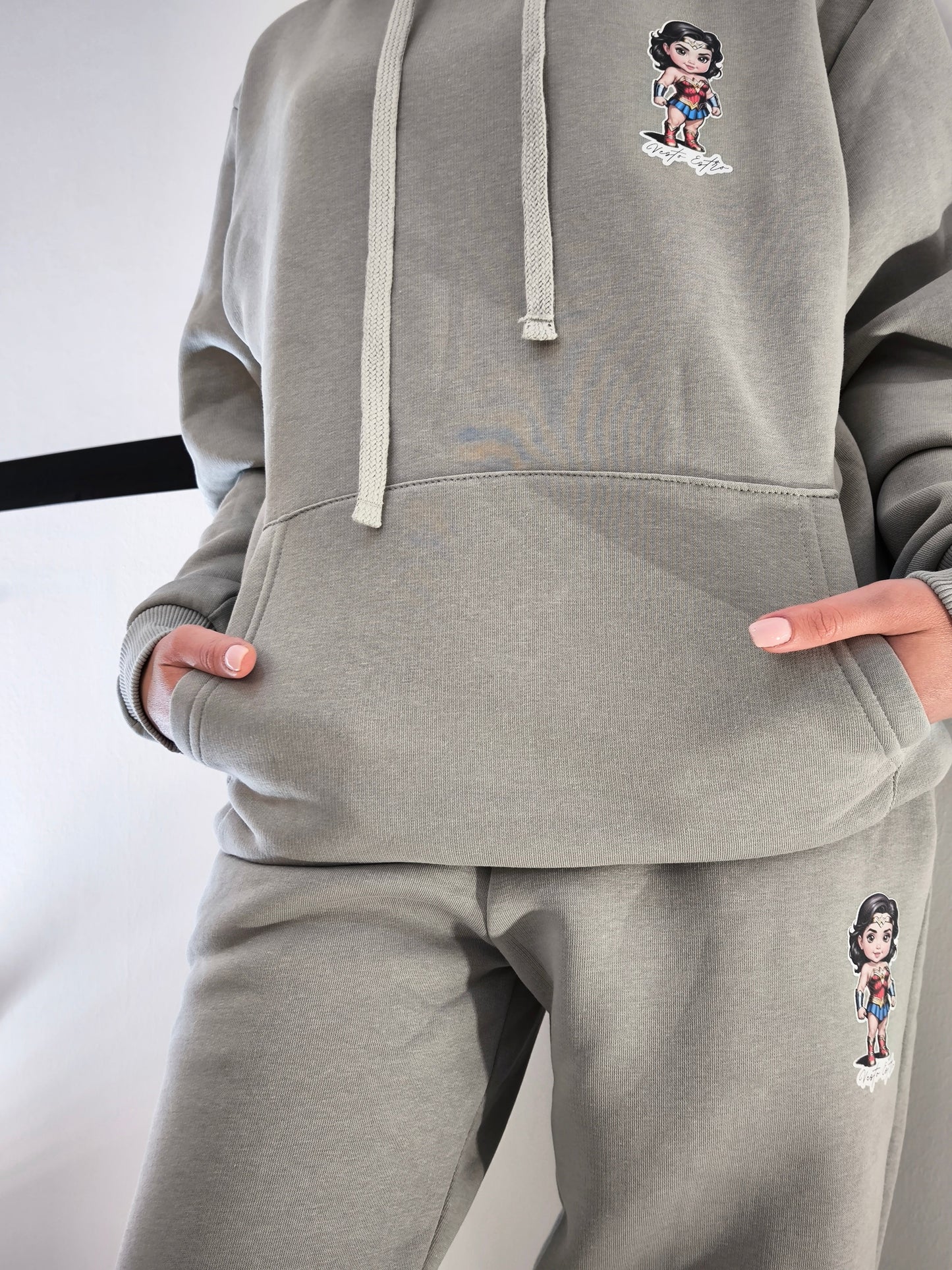 Tuta felpata oversize Baby WonderWoman