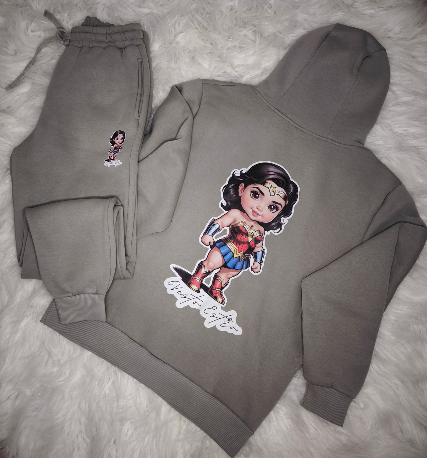Tuta felpata oversize Baby WonderWoman