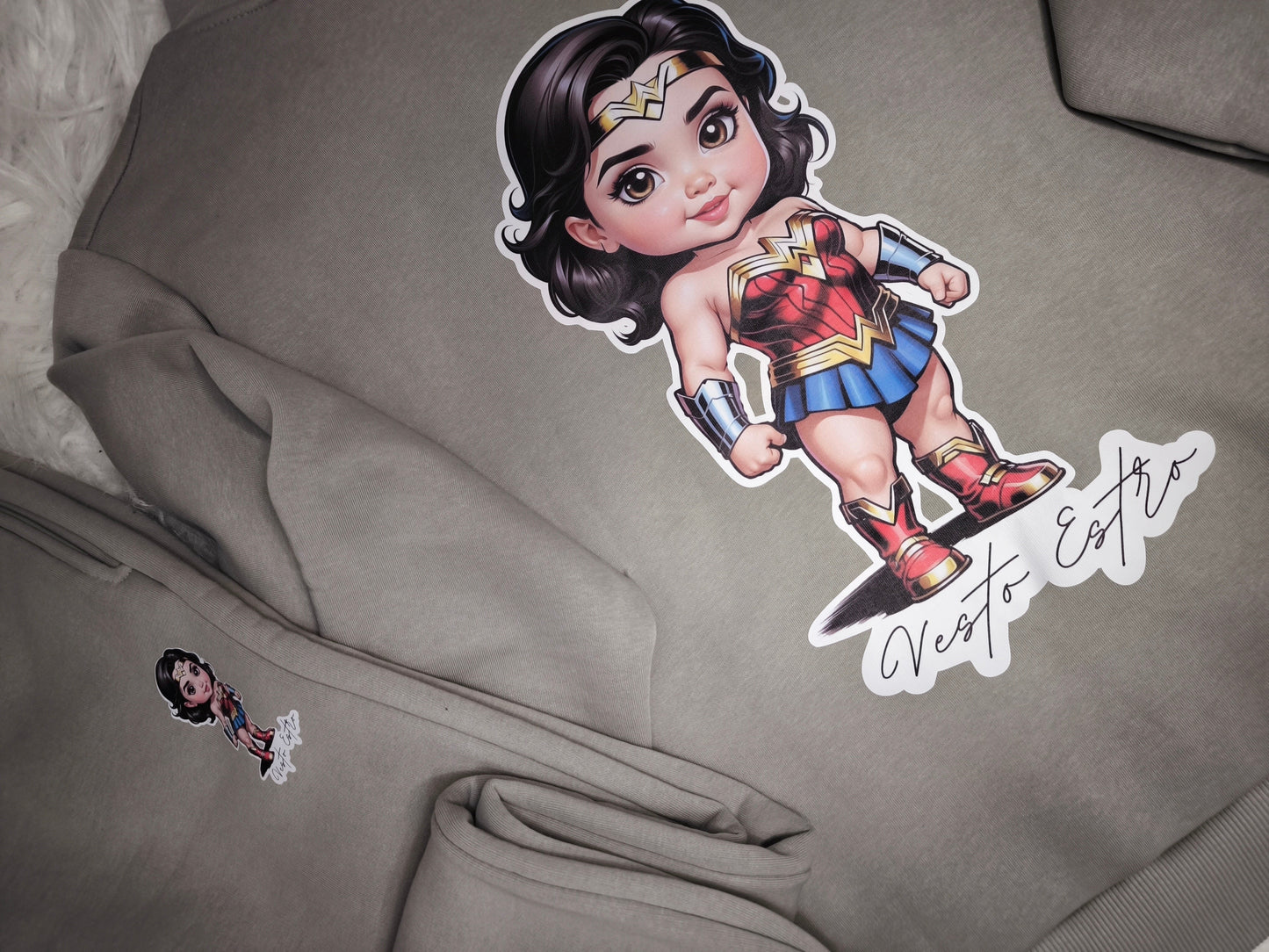 Tuta felpata oversize Baby WonderWoman