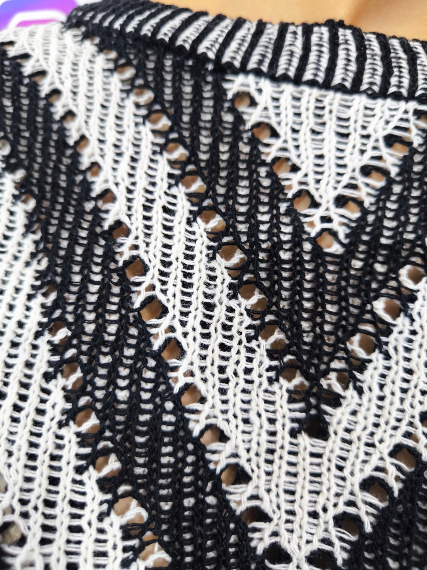 Maglia oversize traforata
