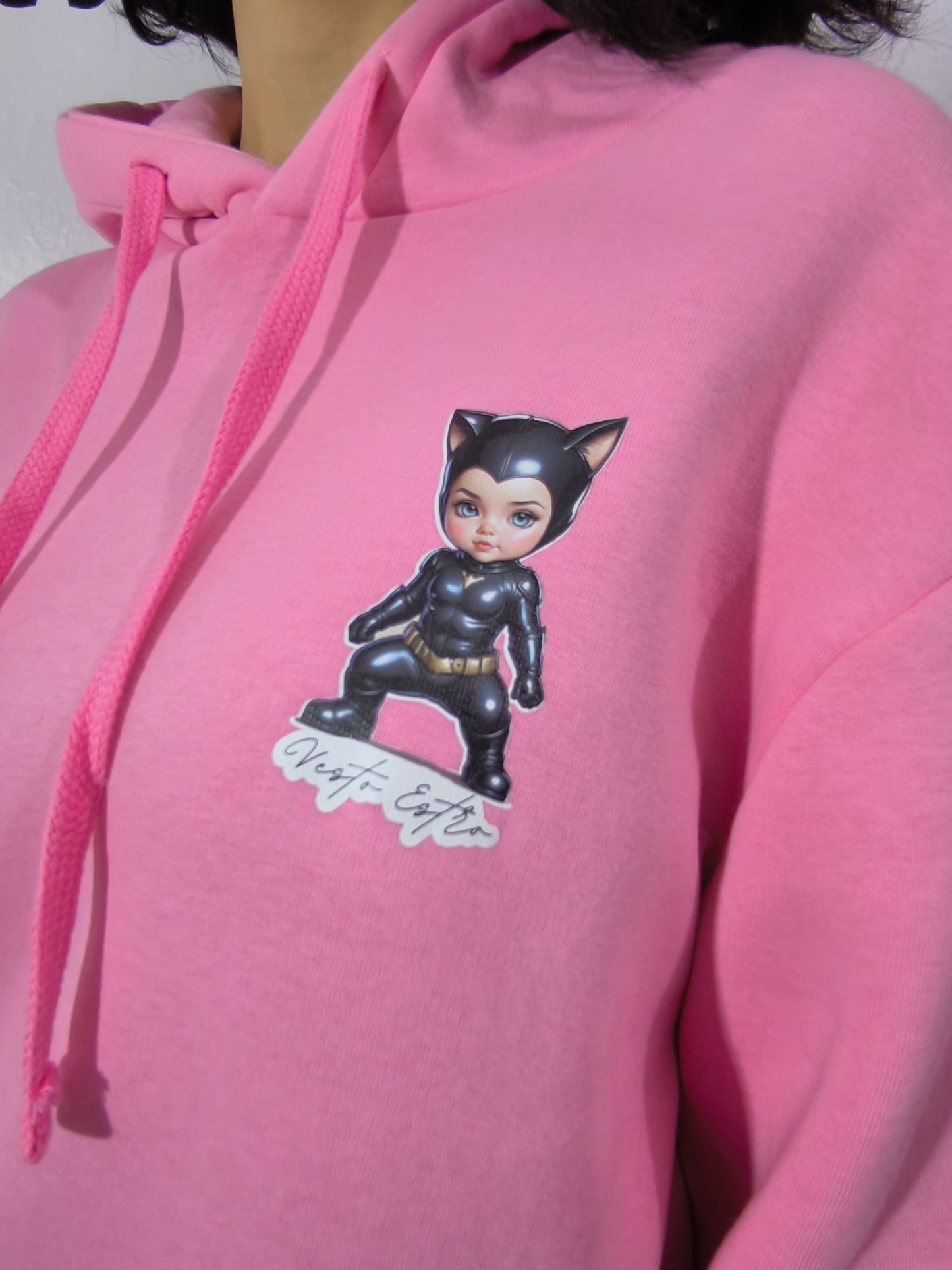 Tuta felpata oversize Baby Catwoman