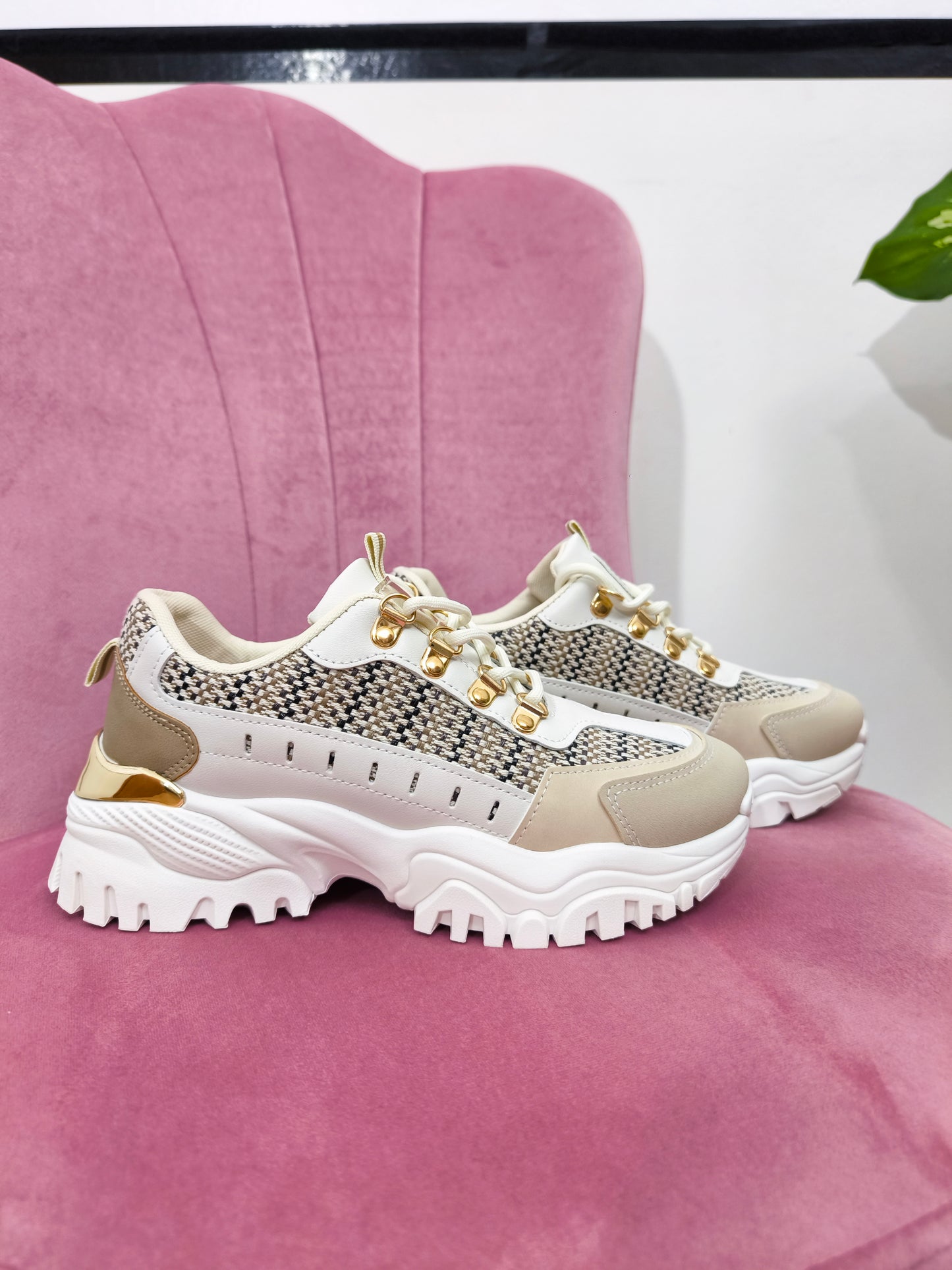 Sneaker donna plateau con tacco chunky trendy