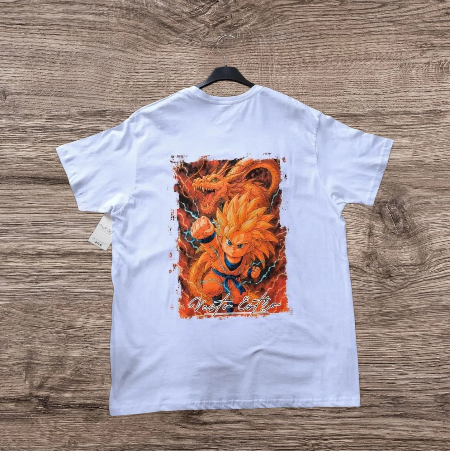 T-shirt Dragon Ball Super Saiyan – Maglietta Anime Unisex in Cotone con Stampa Fronte e Retro Geek & Cosplay