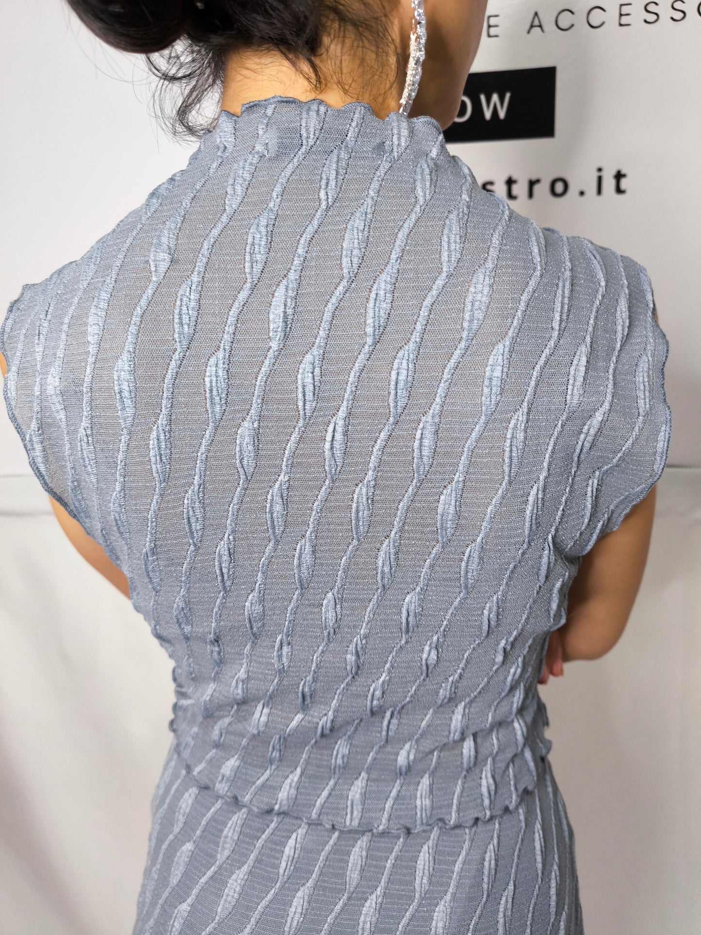 Top di velo elasticizzata
