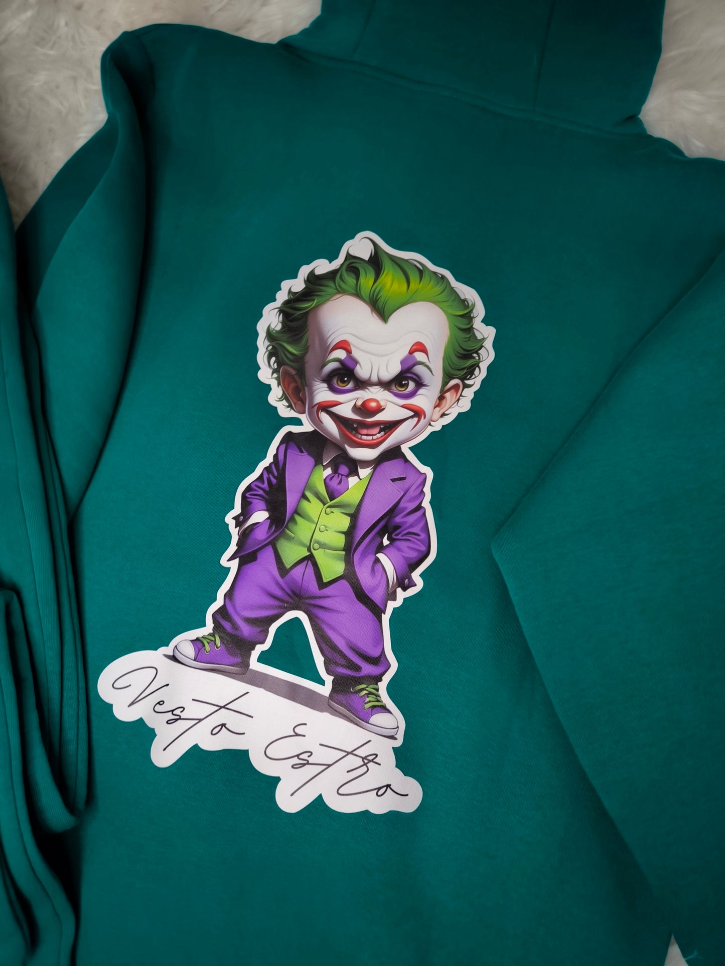 Tuta felpata oversize Baby Joker