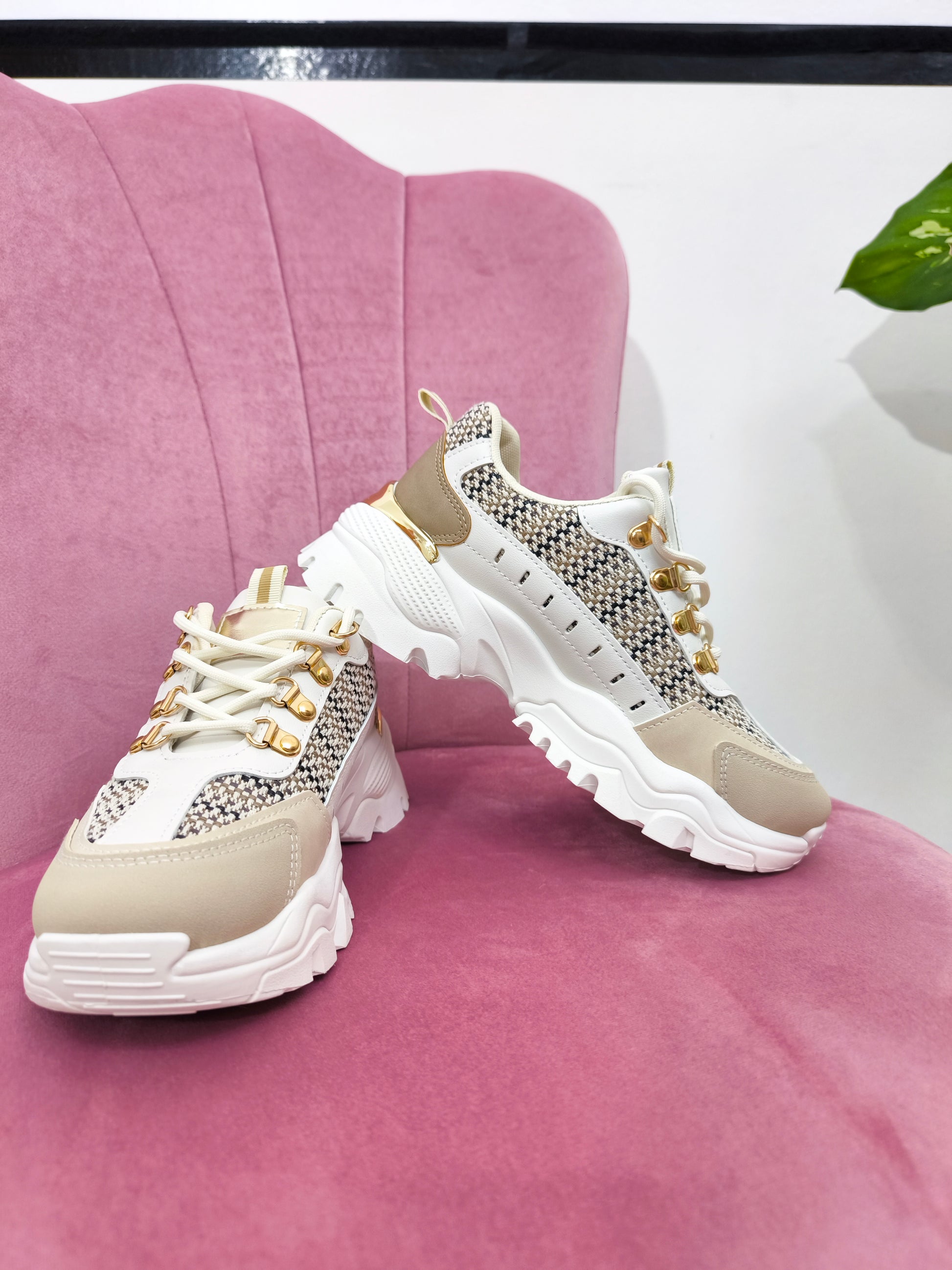 Sneaker donna plateau con tacco chunky trendy