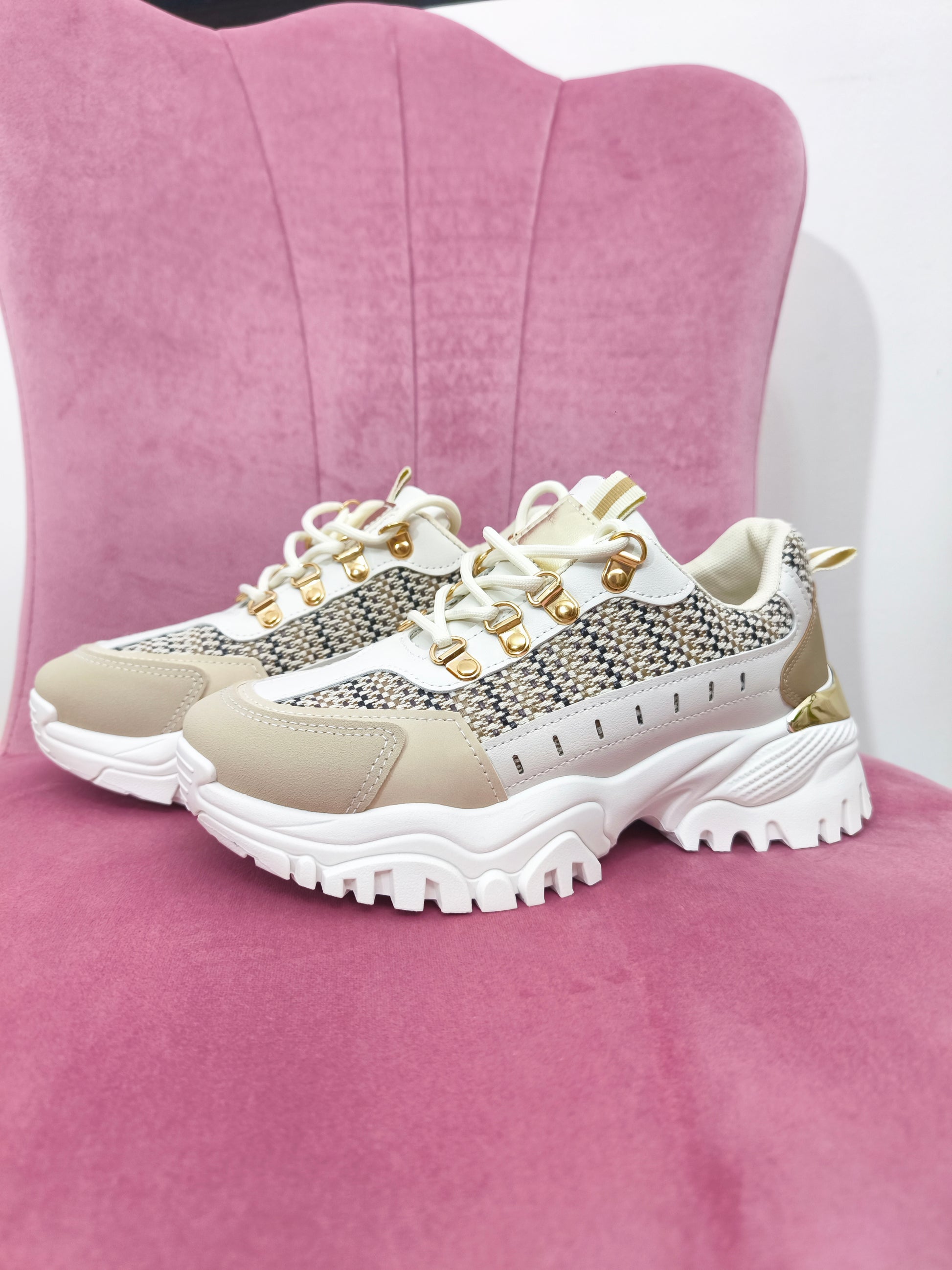 Sneaker donna plateau con tacco chunky trendy