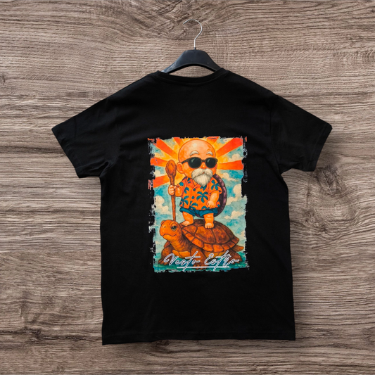 T-shirt Maestro Muten Dragon Ball – Maglietta Anime Uomo Donna in Cotone con Stampa Fronte e Retro Geek & Cosplay