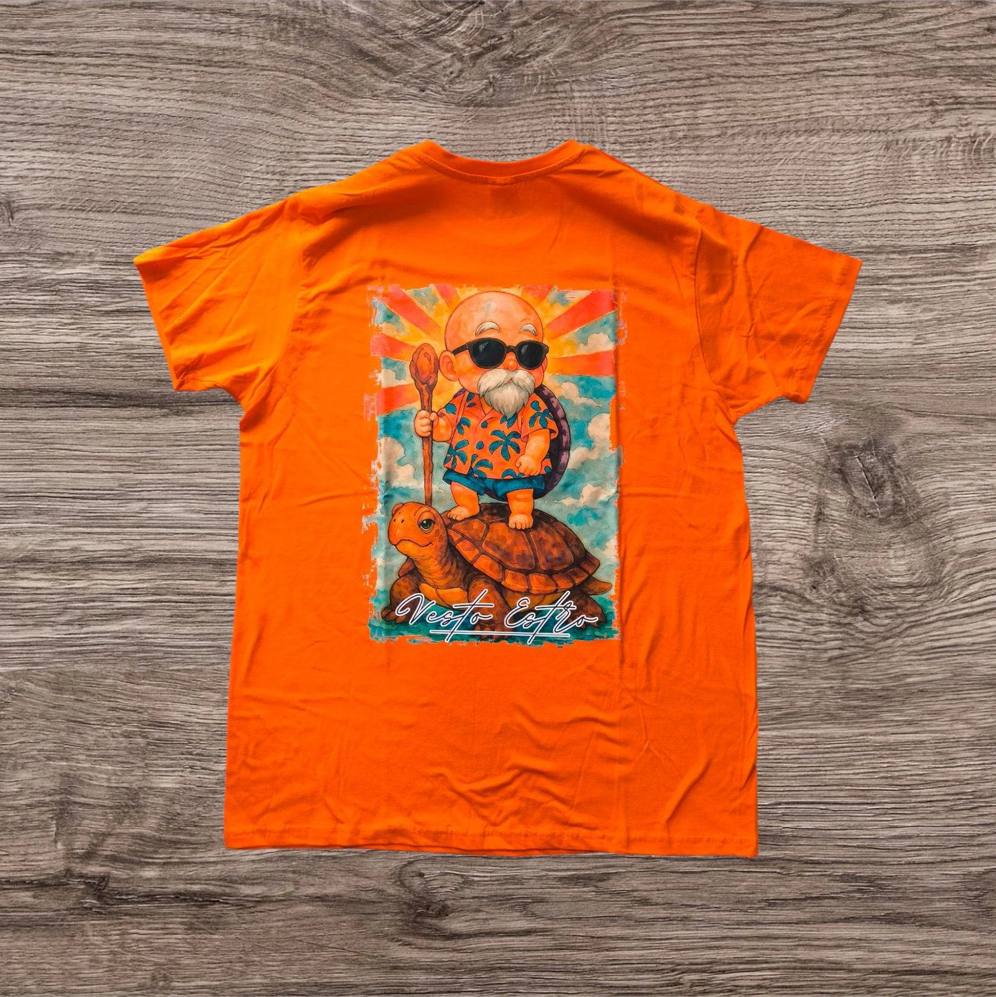 T-shirt Maestro Muten Dragon Ball – Maglietta Anime Uomo Donna in Cotone con Stampa Fronte e Retro Geek & Cosplay