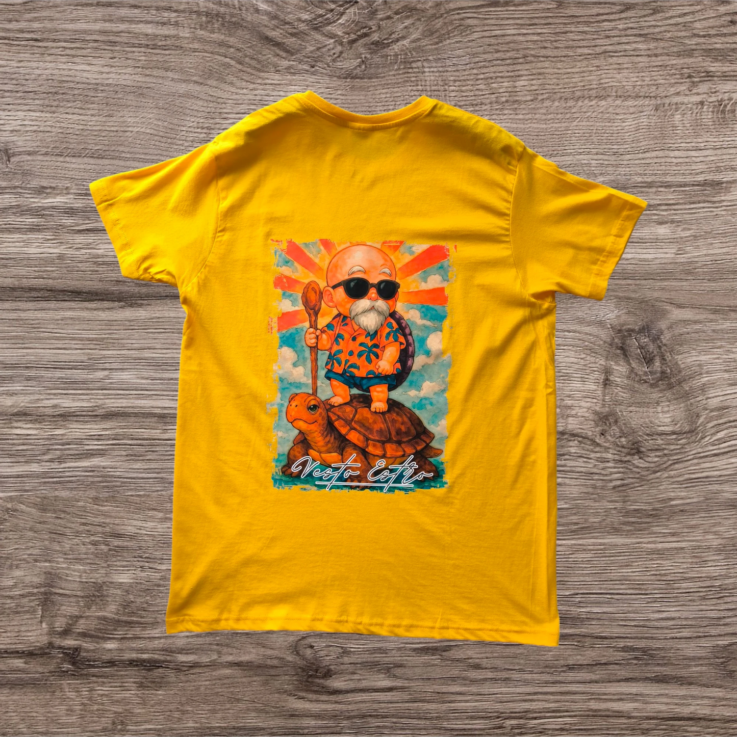 T-shirt Maestro Muten Dragon Ball – Maglietta Anime Uomo Donna in Cotone con Stampa Fronte e Retro Geek & Cosplay
