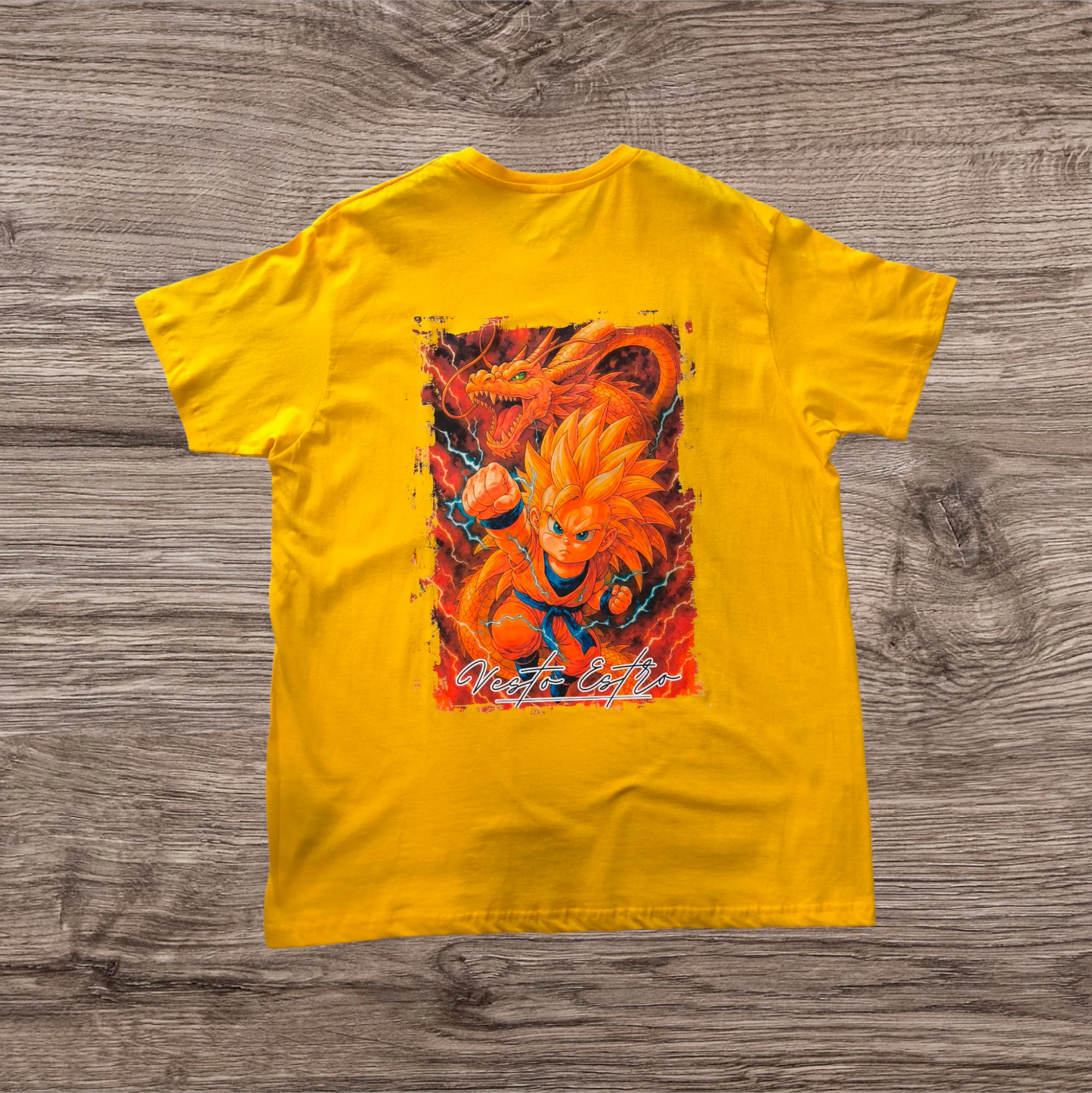 T-shirt Dragon Ball Super Saiyan – Maglietta Anime Unisex in Cotone con Stampa Fronte e Retro Geek & Cosplay