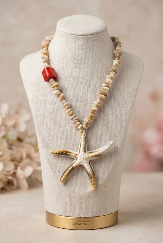 collana con pendente stella marina grande accessorio moda mare donna