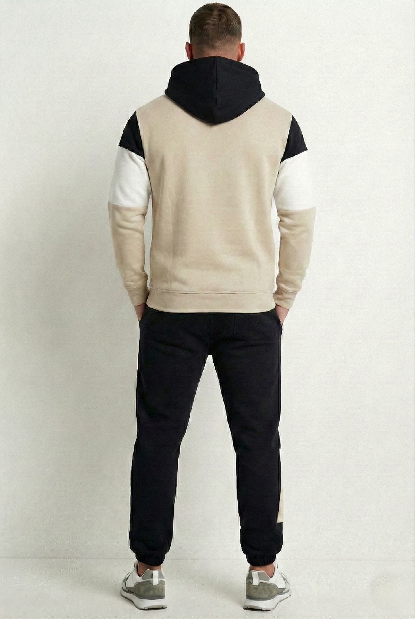 Completo sportivo uomo in felpa calda vestibilità comfort