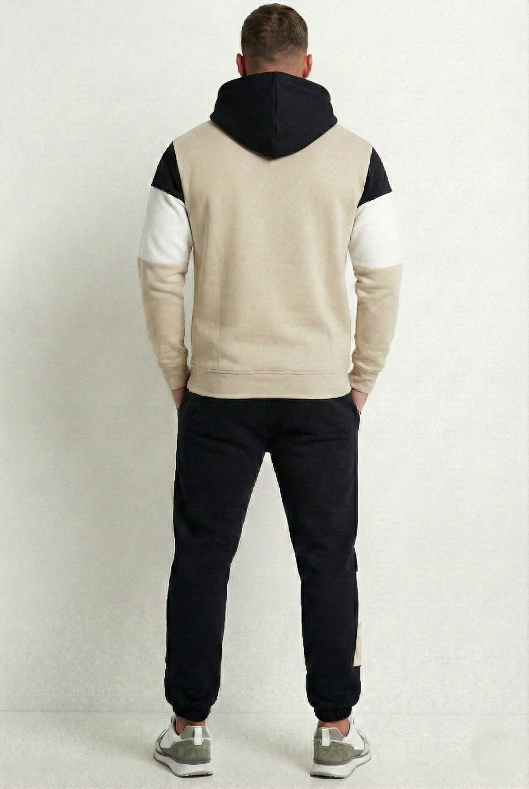 Completo sportivo uomo in felpa calda vestibilità comfort