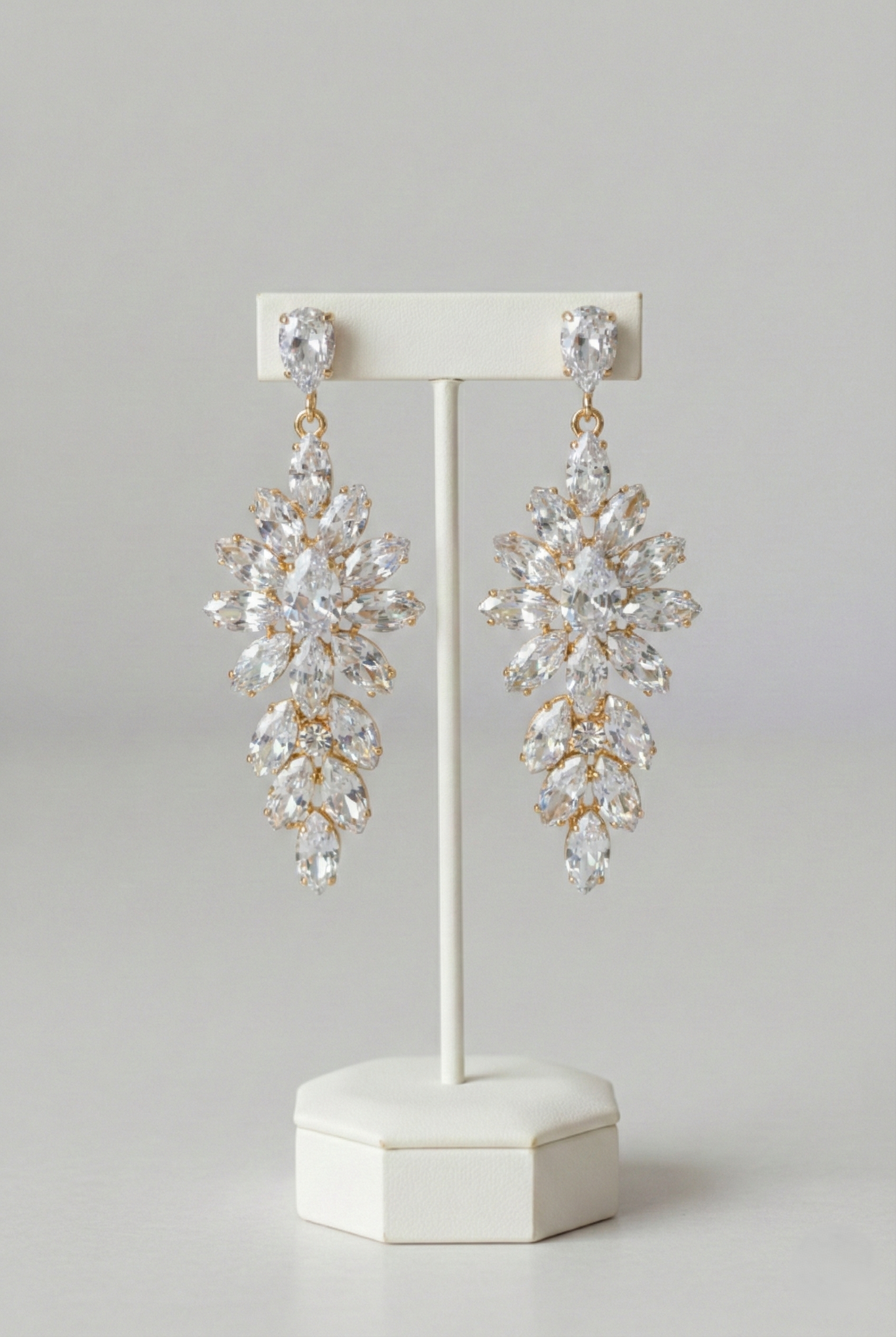 Orecchini pendenti cristalli a fiore - Gioielli eleganti donna