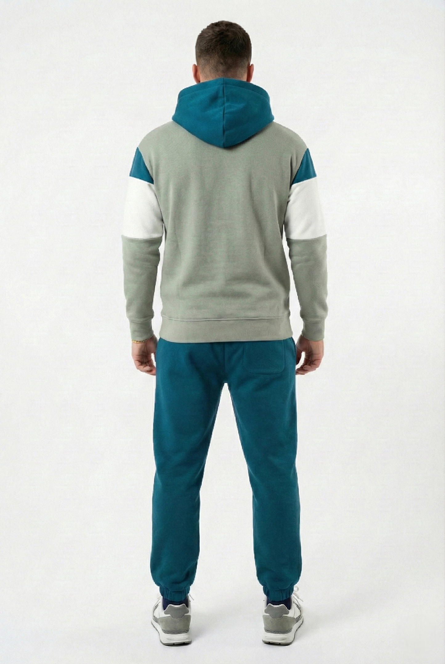 Completo sportivo uomo in felpa calda vestibilità comfort