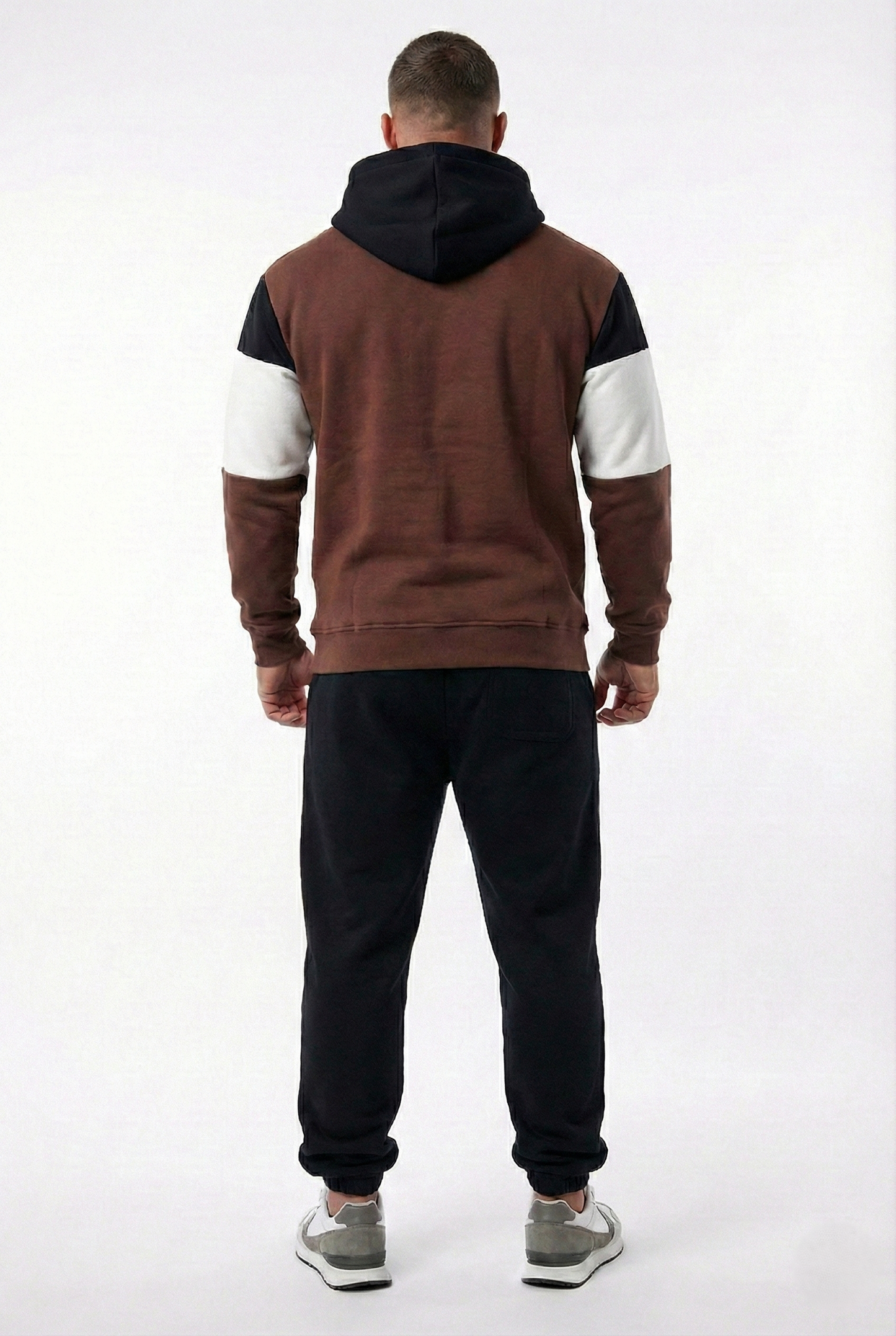 Completo sportivo uomo in felpa calda vestibilità comfort
